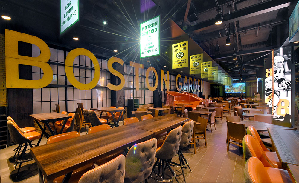 Custom Wood Work in Restaurant by Ferrante Manufacturing Co. in Detroit, MI