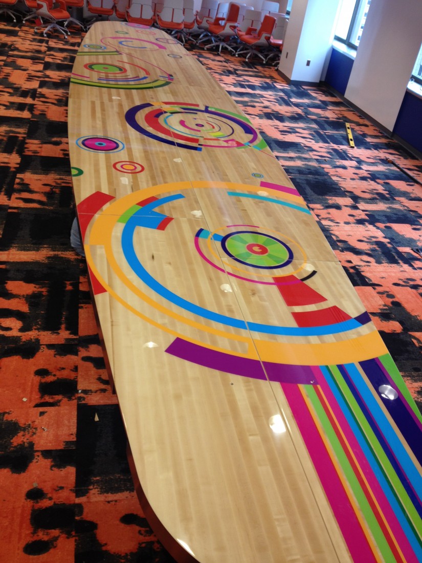 Custom Wood Floor For Conference Room by Ferrante Manufacturing Co. in Detroit, MI